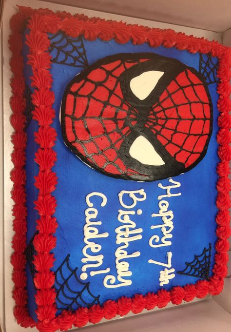 Spider Man Sheet Cake, Spider Man Sheet Cake Ideas, Spiderman Birthday Sheet Cake, Spiderman Sheet Cake Ideas, Spiderman Sheet Cake, Spidey Sheet Cakes, Spiderman Cake Rectangle, Web Cake Spiderman, Spiderman Birthday Cake 1 Tier