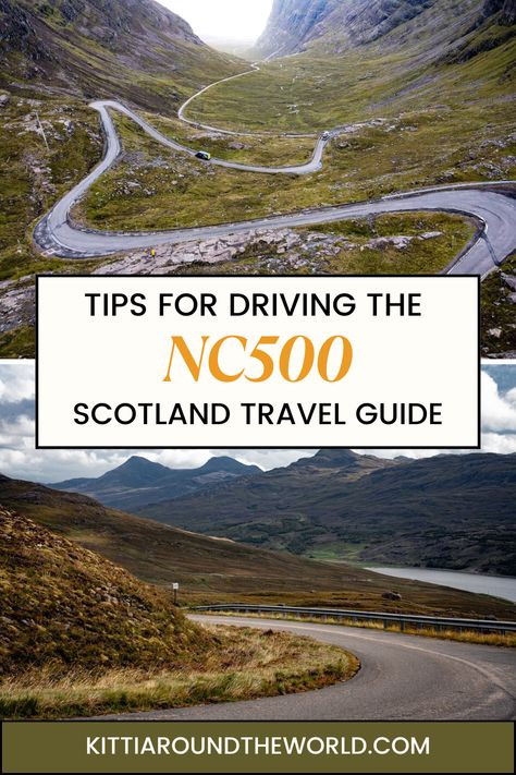 In this guide we'll give you our essential tips for having a safe, responsible and unforgettable journey driving the NC500 in Scotland. North Coast 500 in Scotland | Driving the North Coast 500 | Driving the NC500 in Scotland | North Coast 500 road trip in Scotland | Things to know before driving the NC500 in Scotland | Best Road trip in the UK | NC500 driving tips | NC500 guide | North Coast 500 Scotland, Tips For Driving, Newcastle England, Scotland Travel Guide, North Coast 500, Scenic Road Trip, Greece Travel Guide, United Kingdom Travel, Driving Tips