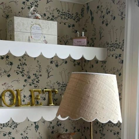 Scallop Bedroom, Scallop Nursery, Scallop Decor, Scalloped Shelves, Barneby Gates, Hampton Interior, Scalloped Shelf, Willow Crossley, Kitchen Decor Trends