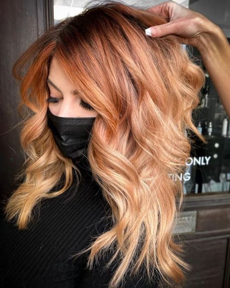 Highlights and color services by Lana Lennox 213-793-1917 Razor Bob, Best Fall Hair Colors, Hair Colors To Try, Red Hair With Blonde Highlights, Copper Blonde Hair, Red Blonde Hair, Strawberry Blonde Hair Color, Fall Hairstyles, Ombre Hair Blonde