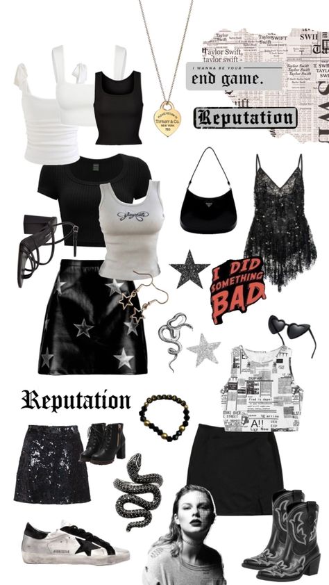 #reputation #reputationera #repoutfit #erastourtaylorswift Taylor Swift Reputation Era Outfits, Dinner Night Outfit, Taylor Swift New York, Taylor Swift Costume, Taylor Swift Birthday Party Ideas, Taylor Swift Reputation, Taylor Outfits, Taylor Swift Shirts, Taylor Swift Party