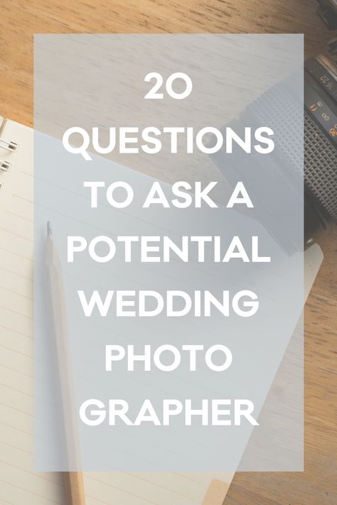 Things To Ask Photographer For Wedding, Wedding Photography Questions, Questions To Ask Wedding Photographer, Wedding Photographer Questions, Would You Rather Questions, Fun Questions To Ask, Couple Questions, 20 Questions, Wedding Planning Guide