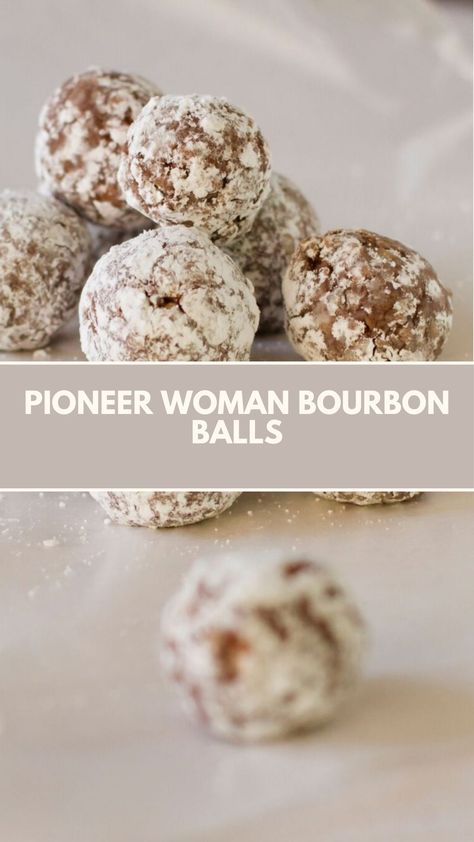 Pioneer Woman Bourbon Balls are made of unsweetened cocoa, powdered sugar, bourbon, light corn syrup, crushed vanilla wafers, and finely chopped pecans or walnuts. This recipe serves 18 and takes about 1 hour to prepare, including chilling time, resulting in a decadent, boozy treat perfect for sharing. Candle By The Hour, 1 Hour Dessert Recipes, Boozy Bourbon Balls, Easy Bourbon Balls Recipe, Bourbon Balls Without Pecans, Pecan Bourbon Balls, Bourbon Balls Southern Living, Bourbon Balls Recipe Easy, Pioneer Woman Recipes Desserts