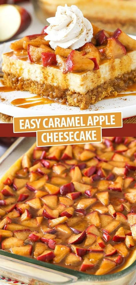 Fall Snacks And Desserts, Apple Pumpkin Cheesecake, Baking Recipes Fall Desserts, Easy Yummy Fall Desserts, Holiday Apple Desserts, Autumn Deserts Fall Desserts, Fall Holiday Baking, Fall Harvest Desserts, Good Fall Meals