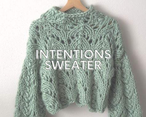 Lace Knitting Sweater, Easy Sweater Knitting Patterns, Knitting 101, Knitwear Inspiration, Knit Cardigan Pattern, Jumper Knitting Pattern, Chunky Knitting Patterns, Sweater Chunky, Diy Fashion Clothing