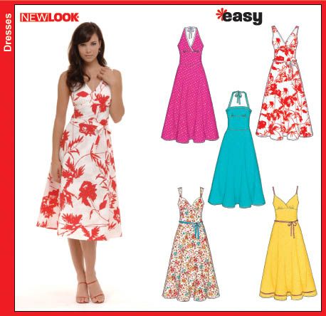 PatternReview.com - Misses Dresses.  I like these lines and the length, and it is east so it might be doable not too far down the road! Beginner Dress Pattern, Sundress Sewing Patterns, Sundress Pattern, Dresses Pattern, Evening Dress Patterns, New Look Patterns, Patterns Dress, Dresses By Pattern, Summer Dress Patterns