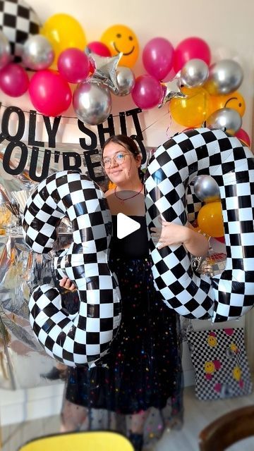 30th birthday party - Smiley checkerboard disco theme Warped Tour Birthday Party, Warped Tour Birthday, Disco Theme Party, Turning Thirty, Disco Theme, 30th Birthday Party, Warped Tour, Colorful Birthday, 30th Birthday Parties