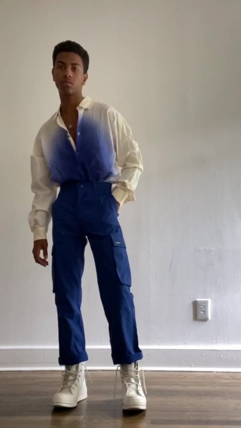 Cool Brands Fashion, Streetwear Fashion Men 2023, Fw2023 Fashion Trends, Futuristic Style Men, Monochromatic Outfit Aesthetic Men, Mens Outfits Colorful, Feminine Outfits Men, Queer Male Fashion, Revealing Outfit Men