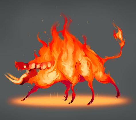 Wildfire Spirit, Dnd Creatures, Cozy Library, Rpg Characters, Creature Artwork, Fire Element, Sewing Stuffed Animals, Dnd Art, Fantasy Monster