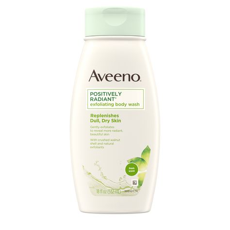 Get Rid Of Spots, Aveeno Positively Radiant, Chest Acne, Exfoliating Body Wash, Exfoliating Brush, Body Washes, Natural Cleanser, Natural Exfoliant, Exfoliate Face