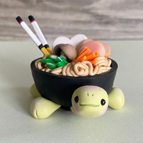 Esther Martinjak on Instagram: "Hello! Happy Friday 🎉 I just had to post this custom for the @thecoconuthut again.🤭 I've been finishing up custom orders and as I do I've been thinking about future shop updates. I know I want to do another turtle bowl of some kind so my wheels are turning. 🤔 #kawaiiturtle #kawaii #polymerclaycreations #turtle #turtleart" Polymer Clay Ninja Turtle, Clay Crafts Turtle, Clay Ideas Turtle, Turtle Bowl, Polymer Clay Turtle, Clay Diys, Kawaii Turtle, Clay Idea, Clay Turtle