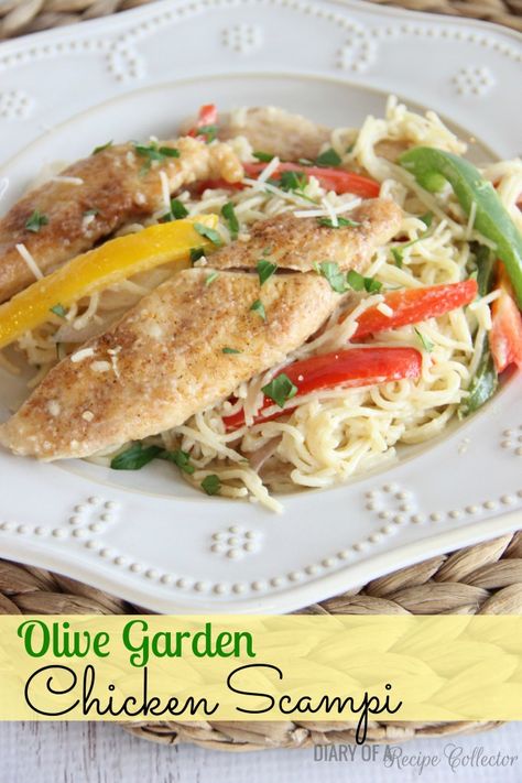 Copycat Olive Garden Chicken Scampi Olive Garden Chicken Scampi, Olive Garden Recipe, Copycat Olive Garden Chicken, Chicken Scampi Recipe, Olive Garden Chicken, Chicken Scampi, Copycat Olive Garden, Olive Garden Recipes, Scampi Recipe