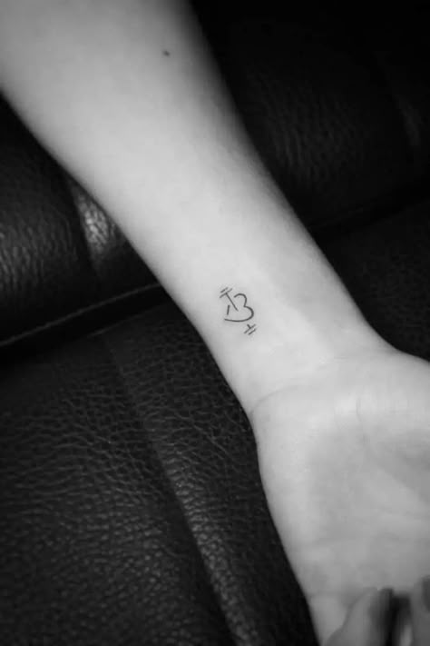 Small Fitness Tattoo, Gym Matching Tattoos, Gym Small Tattoo, Gym Tattoo Ideas For Woman, Fitness Inspired Tattoos, Tattoo Fitness Women, Small Barbell Tattoo, Small Dumbbell Tattoo, Weight Tattoo Fitness