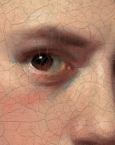 Joseph Wright of Derby Self-Portrait (Detail) 1765-68 Joseph Wright, Art Bizarre, Cracked Paint, 얼굴 그리기, Arte Van Gogh, Eye Painting, Classic Paintings, Detail Art, Classical Art