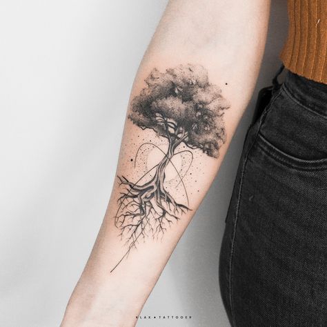 Tattoos That Mean Growth, Woman Tree Tattoo, Tattoo That Represents Growth, Mother Earth Tattoo, Tree Roots Tattoo, New Beginning Tattoo, Roots Tattoo, 42 Tattoo, Earth Tattoo