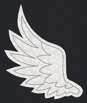 Flash Stitch - Wing (Applique) | Urban Threads: Unique and Awesome Embroidery Designs Angel Wings Art, On Tattoo, Diy Wings, Sewing To Sell, Freestanding Lace Embroidery, Urban Threads, Wings Art, Holiday Flower, Wings Design