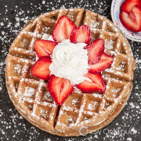 Fluffiest Wheat Waffles - Chew Out Loud Wheat Waffles, Fluffy Pumpkin Pancakes, Pumpkin French Toast Casserole, Whole Wheat Waffles, Bakery Muffins, Raspberry Scones, Tater Tot Breakfast, Fluffy Waffles, Pumpkin French Toast