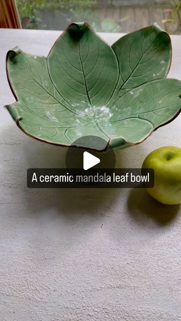 Ceramic Leaves Pottery, Ceramic Leaf Bowl, Leaf Ceramics, Pottery Leaves, Leaf Mandala, Ceramic Leaf, Leaf Bowls, Big Leaves, Salt Dough