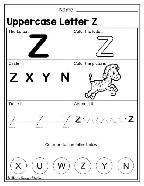 Letter Z Coloring Pages Z Activities For Preschool, Z Coloring Pages, Preschool Letters, Lesson Planning, Letter Z, Alphabet Worksheets, Tracing Worksheets, Preschool Classroom, Preschool Worksheets