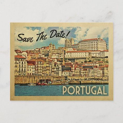 Portugal Save The Date River Douro Announcement Postcard #zazzle #weddinginvitations #birthdayinvitations #babyshowerinvitations #zazzleinvitations #monogram #businesscards #graduation #homedecor Invitation Frames, Invitation Fonts, Portugal Wedding, Future Wedding Plans, Save The Date Postcards, Wedding Goals, Travel Wedding, Postcard Size, Fathers Day Cards