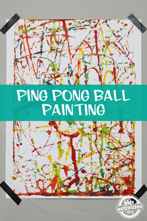 Ping Pong Ball Painting Older Kids Activities, Painting Preschool, Sport Art Projects, Ball Painting, Painting Kids, Ping Pong Balls, Gross Motor Activities, Sport Craft, Creative Curriculum