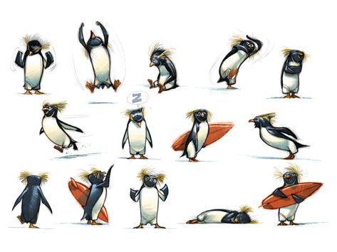 Cody maverick character reference from Surfs up Surf's Up Movie, Surfs Up Movie, Cody Maverick, Hawaiian Flower Tattoos, Rockhopper Penguin, Penguin Tattoo, Ocean Drawing, Up Movie, Mavericks Surfing