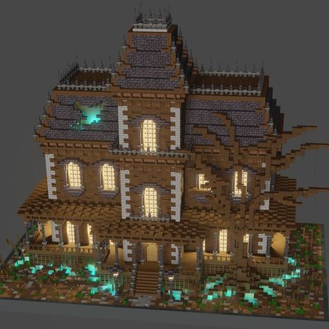 Minecraft Haunted House, Minecraft Palace, Minecraft Building Designs, Minecraft Storage, Minecraft Halloween, Minecraft Mansion, Ghost House, Minecraft Room, Cute Minecraft Houses