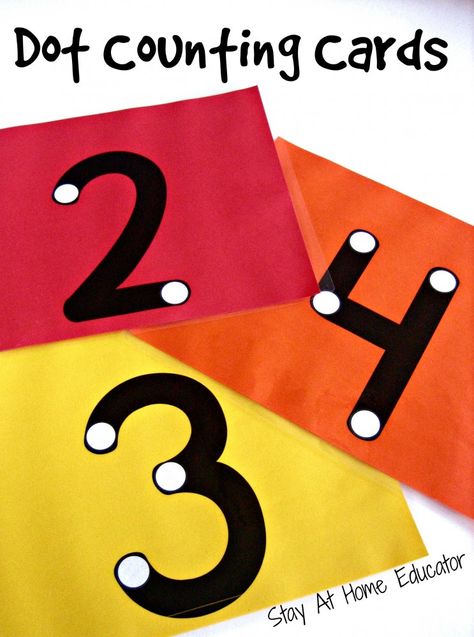 Free Dot Counting Cards. Great for helping kids work on number recognition and counting. Touch Math Printables Free, Preschool Numbers, Touch Math, Counting Activities Preschool, Kids Work, Prek Math, Teaching Numbers, Math Counting, Counting Cards