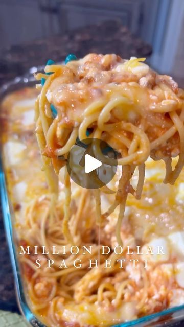 Million Dollar Spaghetti Video, How To Make Spaghetti Better, Lori Conway, Million Dollar Spaghetti, Best Spaghetti, Buffalo Mozzarella, Garlic Herb Butter, Baked Spaghetti, Cooking Lessons