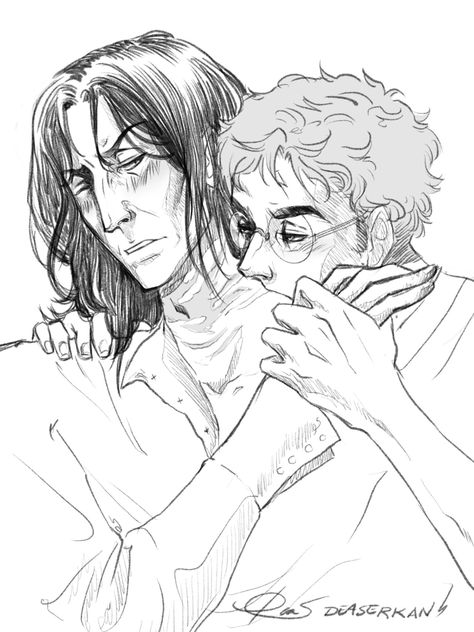 Snape X James, Severus Snape James Potter, Snape Fanart, Harry Potter Toms, Severus Snape Fanart, Alice In Wonderland Illustrations, Alan Rickman Severus Snape, Harry Potter Severus, Harry Potter Severus Snape