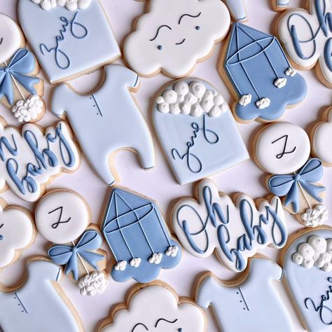 Cloud 9 Baby Shower Cookies, Baby Shower On Cloud 9, On Cloud 9 Cookies, Cloud Baby Shower Cookies, Cloud 9 Cookies, Cloud 9 Baby Shower Theme, Cloud Baby Shower Theme, Saint Dominic, Surprise Baby Shower