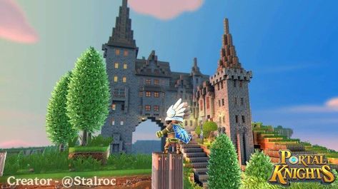 Portal Knights House Ideas, Portal Knights Buildings, Portal Knight, Game House, Cologne Cathedral, Knights, Video Game, House Ideas, Portal