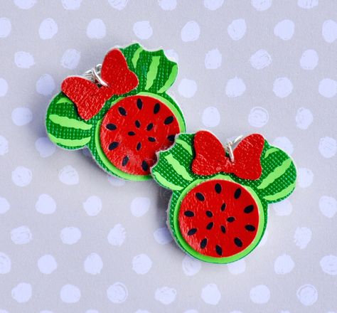 Watermelon Earrings, Writing Thank You Cards, Skull Hand, Earring Wires, Sun Light, Sweet Messages, Iron On Vinyl, Leather Bows, Red Bow