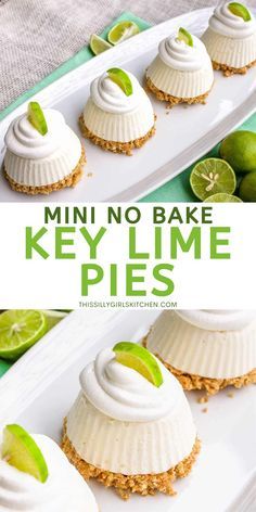 No Bake Key Lime Pie, Frozen Pies, Frozen Key Lime Pie, No Bake Key Lime, Mini Key Lime Pies, Key Lime Pies, Doctor Party, Lime Desserts, Dessert Summer