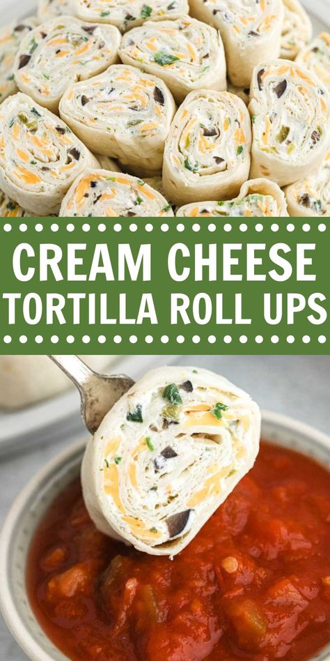 Cream Cheese Tortilla Roll Ups - Eating on a Dime Taco Tortilla Roll Ups, Taco Roll Ups, Taco Tortilla, Taco Roll, Chicken Cream Cheese, Tortilla Pinwheels, Cream Cheese Roll Up, Cheese Taco, Pinwheel Appetizers