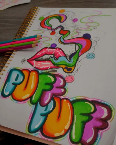 Pretty, colorful, stoner, stoner art, stoner drawing, colorful art, pretty drawings, pretty art, lips drawing, drawing, drawings, art, artistic, artist, Fun Sketches Easy, Pothead Drawings, Trippy Drawings Colorful, Trippy Drawing Ideas Easy Color, Blacklight Drawings, Weeds Drawing Sketches Cartoon, Easy Trippy Things To Draw Step By Step, Neon Drawings Easy, Bong Drawing