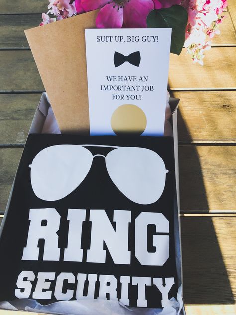 Ring Security Proposal Ideas, Ring Bear Proposal Ideas, Ring Bear Proposals, Ring Bearer Proposal Box Ideas, Ring Security Proposal, Ring Boy Proposal Ideas, Jr Groomsmen Proposal, Ring Bear Proposal, Flower Girl Proposal Box Cute Ideas