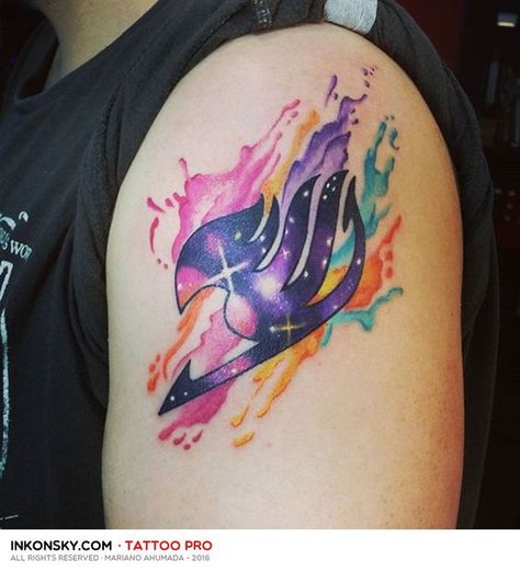 Quero!! Fairy Tail Tattoos, Fairy Tail Emblem, Fairy Tail Tattoo, Fairy Tail Symbol, Fairy Tail Logo, Colorful Tattoo, Natsu Fairy Tail, Fairy Tail Love, Fairy Tail Guild