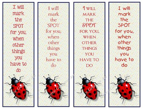 Ladybug Bulletin Boards, Ladybug Bookmark, Valentine Bookmarks, Prints To Frame, Valentines Bookmarks, Ladybug Decorations, Kids Party Favors, Bookmarks Kids, How To Make Bookmarks