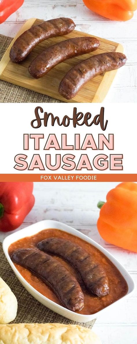 Smoked Italian sausage is effortless to cook and the perfect way to bring your favorite Italian meals to the next level. I love this easy recipe because there is no prep work, other than to preheat your smoker and toss in the sausages. Best of all, there are an endless number of ways you can serve these juicy smoked sausages. Smoked Italian Sausage, Easy Pulled Pork Sandwiches, Smoked Sausages, Sausage Recipes For Dinner, Smoked Sausage Recipes, Italian Meals, Italian Sausage Recipes, Pork Recipes Easy, Sausage Dishes