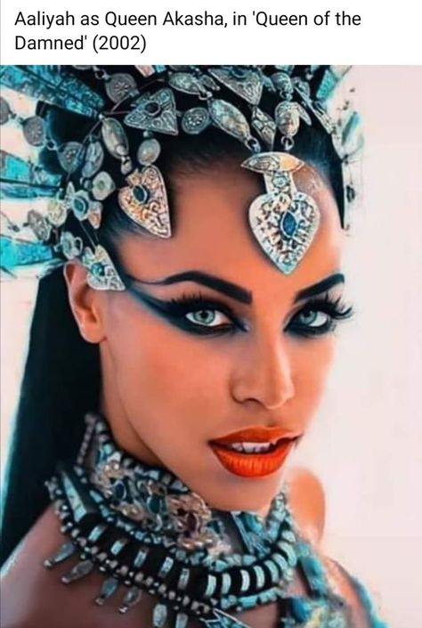 #queenofthedamned Queen Akasha, Aaliyah Pictures, Black Vampire, Queen Of The Damned, Aaliyah Style, Vampire Love, Queen Makeup, Vampire Art, Interview With The Vampire