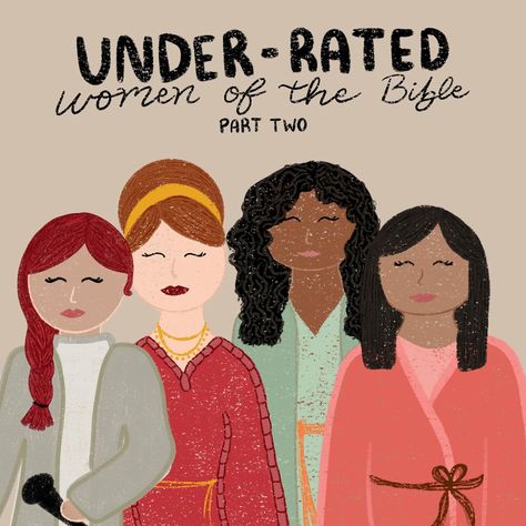 The Under-Rated Women of the Bible Part Two 🌸☁️ . I loved making this last year and knew there were more women in the Bible to add!! Welcome Jael, Shiprah, Puah, and Joanna 💛 comment below your favorite woman of the Bible 💛 . #art #digitalart #women #bible #womenintheword #underrated Bible Study, Verses, Bible Verses, Bible, Instagram