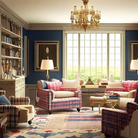 Preppy Room Living Room Designs Preppy, Preppy Library, Dining Room Preppy, Preppy Room Makeover, Preppy Living Room Background, Wallpaper Bedroom Preppy, Preppy Interior Design, Preppy Interior, Sleek Desk