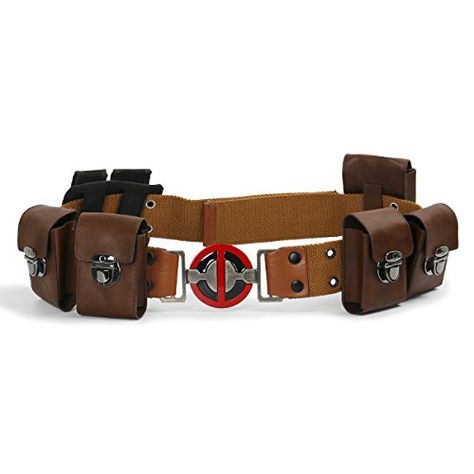 DP Cosplay Belt with Pockets Pouches Bag New Movie Version Wade Leather Waist Belt Halloween Costume Props (Medium) Best Halloween Costumes & Dresses USA Deadpool Belt, Cosplay Belt, Belt With Pockets, Deku Cosplay, Western Saloon, Deadpool Costume, Halloween Costume Props, Deadpool Cosplay, Leather Waist Belt