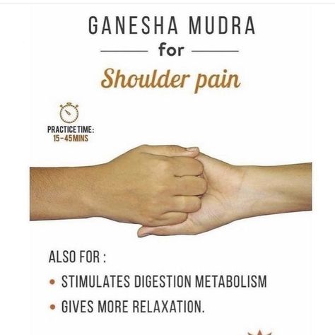 Ganesha Mudra, Hand Mudras, Shoulder Pain, Ganesha, Chakra, Crystals