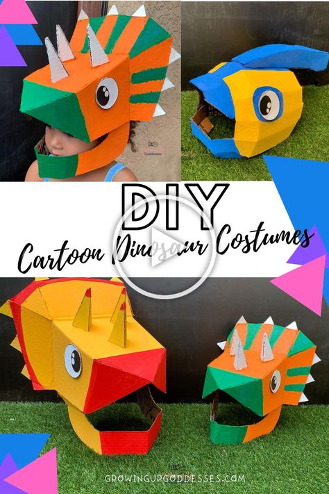 How To Build A Dinosaur, Cardboard Dinosaur Craft, Cardboard Dinosaur Costume, Homemade Dinosaur Costume, Diy Toddler Dinosaur Costume, Printable Dinosaur Templates, Dinosaur Costume Diy, Dinosaur Costume Kids, Cardboard Dinosaur