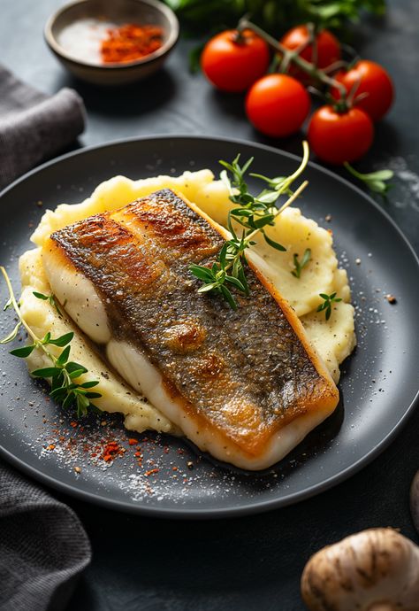 Learn How to Cook Sea Bass Recipe For Free | Recipes You'll Love, Made Easy! Sea Bass Dinner Ideas, Miso Sea Bass, Seabass Recipe, Cooking Sea Bass, Sea Bass Recipe, White Wine Sauce Recipes, Bass Recipe, Sea Bass Recipes, Food References