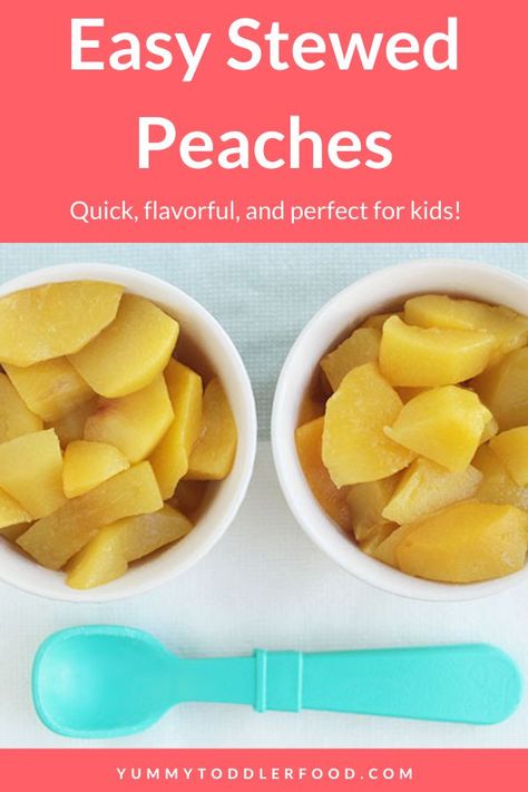 Cute Food For Kids, Toddler Breakfast Ideas, Toddler Snack Ideas, Breakfast Recipes With Eggs, Fresh Peach Recipes, Toddler Food Recipes, Stewed Fruit, Recipes With Eggs, Toddler Snack