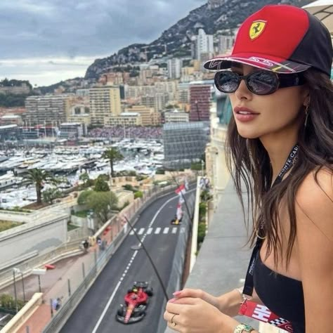 Maya Alatorre, Ferrari 2023, Ferrari F1 Team, F1 Girl, Race Outfit, Race Day Outfits, Pierre Gasly, Dirty Air, Team Cap