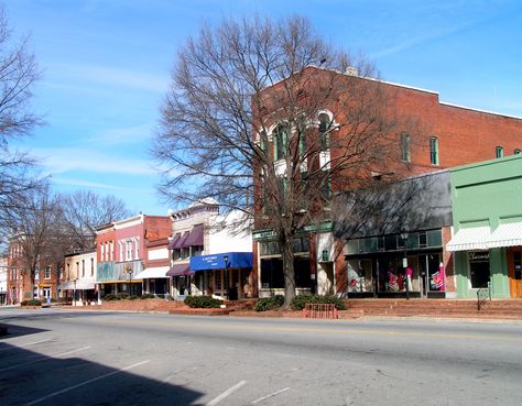 Milledgeville GA street scene downtown - (c2007). Georgia On My Mind, Street Scenes, Georgia, Street View, Road